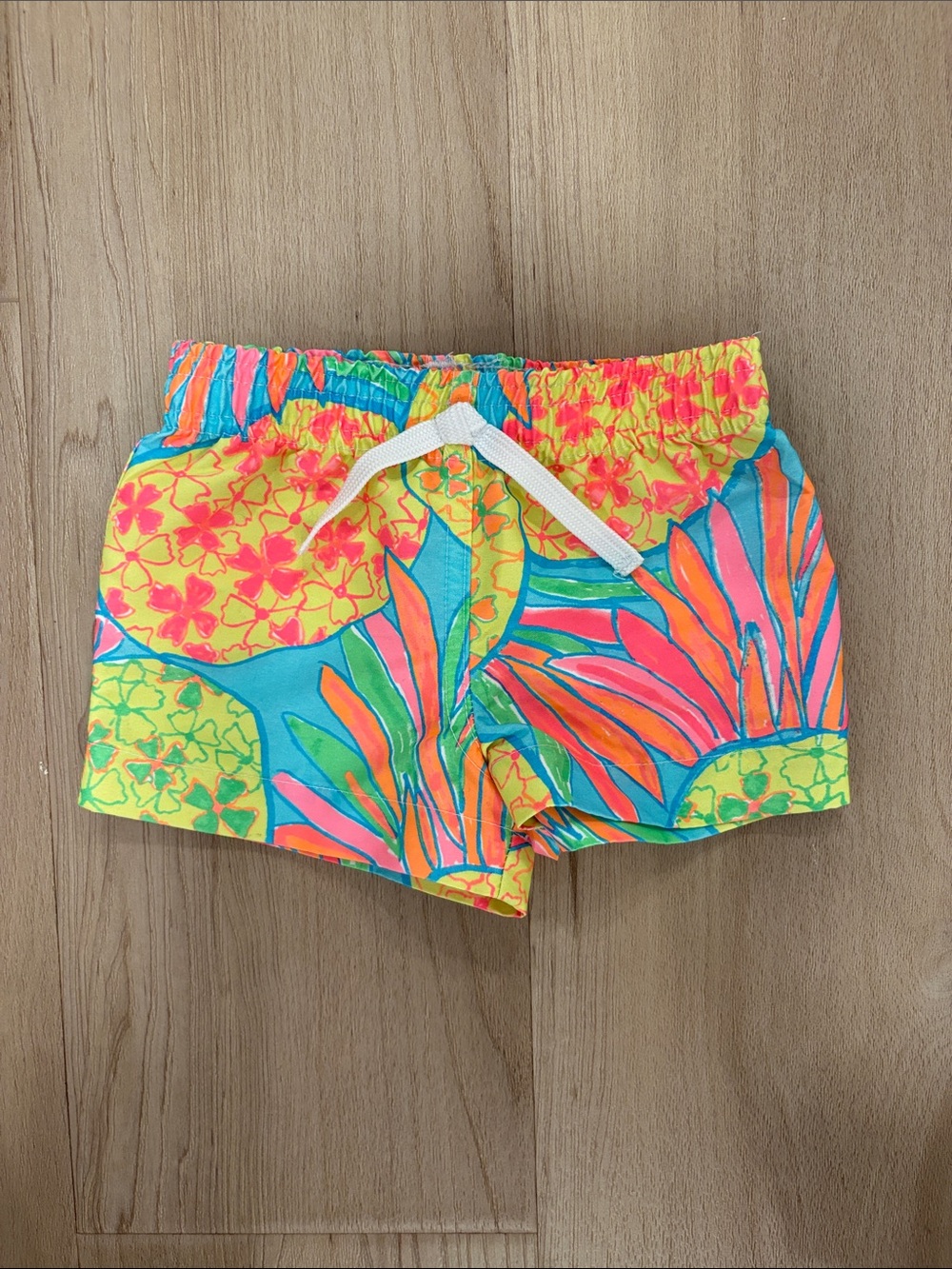 Chubbies Kids Neon Tropical Floral Swim Shorts 12-18 months